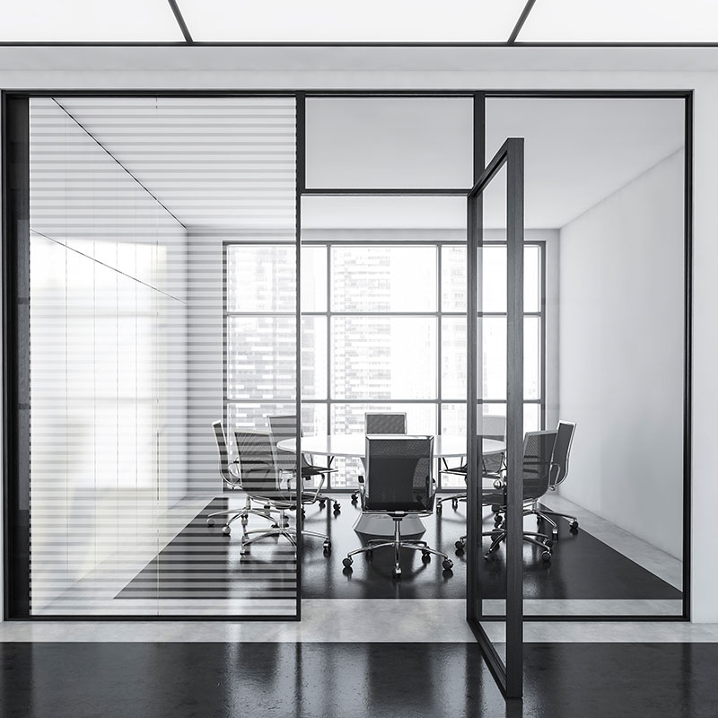 Gray Stripes Architectural Decorative Window Film